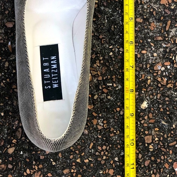 STUART WEITZMAN | 8.5 B | Gold Silver Cream Snake Low Pumps Kitten Heels Almond - Picture 7 of 16